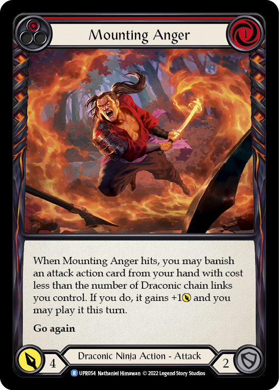 Mounting Anger (Red) [UPR054] (Uprising)  Rainbow Foil | Arkham Games and Comics