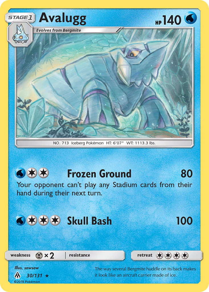 Avalugg (30/131) [Sun & Moon: Forbidden Light] | Arkham Games and Comics