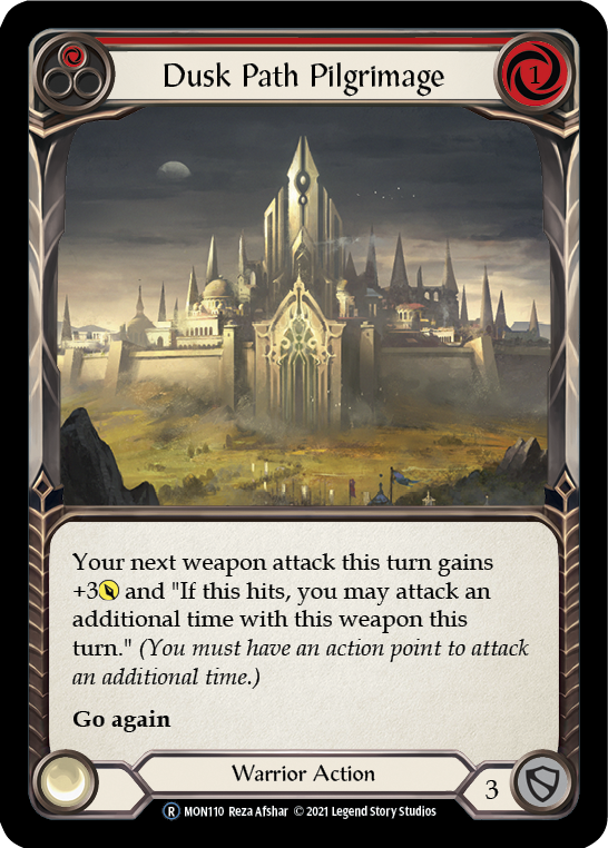 Dusk Path Pilgrimage (Red) [U-MON110-RF] (Monarch Unlimited)  Unlimited Rainbow Foil | Arkham Games and Comics