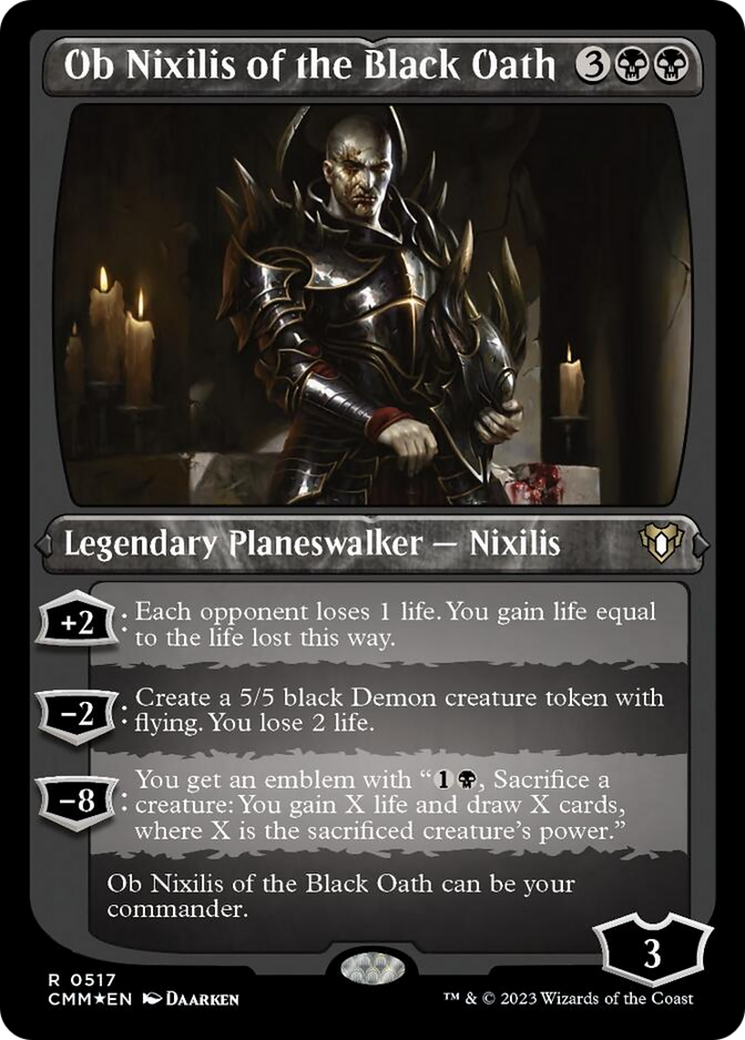 Ob Nixilis of the Black Oath (Foil Etched) [Commander Masters] | Arkham Games and Comics