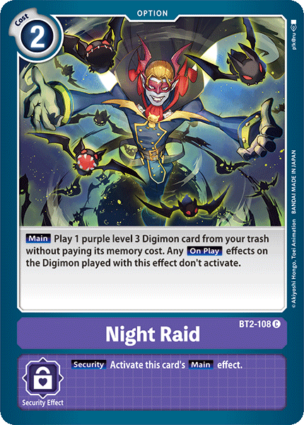 Night Raid [BT2-108] [Release Special Booster Ver.1.0] | Arkham Games and Comics