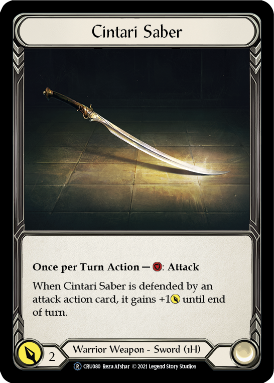 Cintari Saber [U-CRU080] (Crucible of War Unlimited)  Unlimited Normal | Arkham Games and Comics