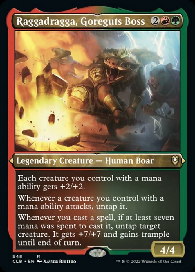 Raggadragga, Goreguts Boss (Foil Etched) [Commander Legends: Battle for Baldur's Gate] | Arkham Games and Comics