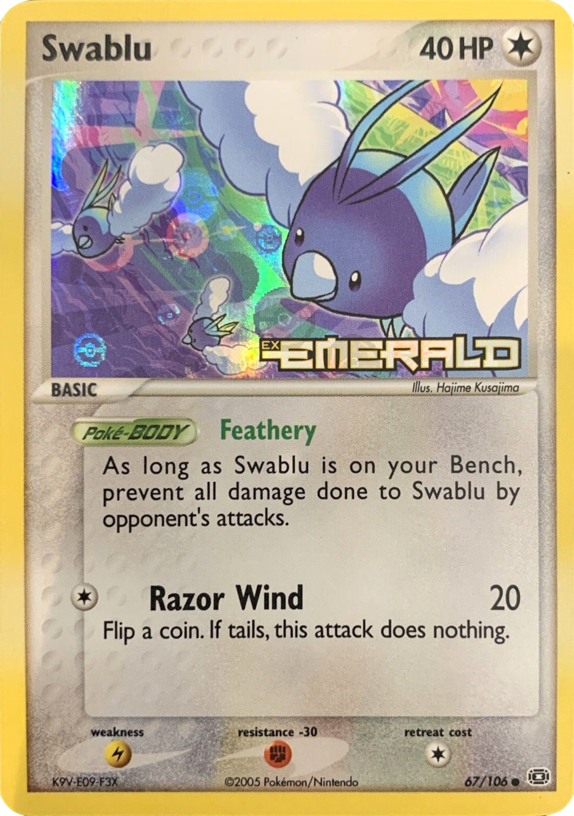 Swablu (67/106) (Stamped) [EX: Emerald] | Arkham Games and Comics