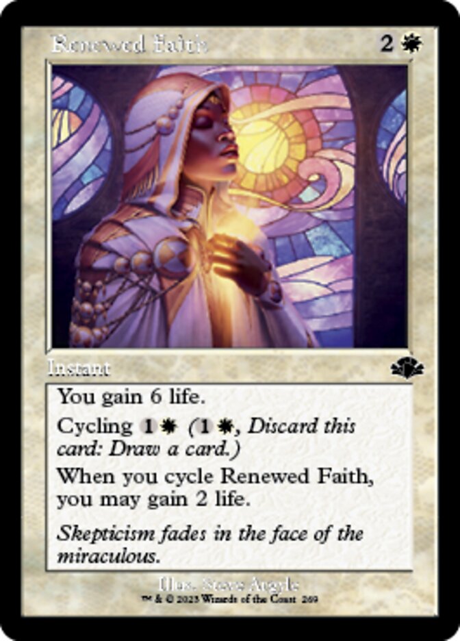 Renewed Faith (Retro) [Dominaria Remastered] | Arkham Games and Comics