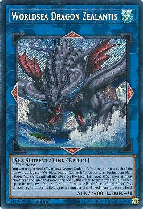 Worldsea Dragon Zealantis [DABL-EN050] Secret Rare | Arkham Games and Comics