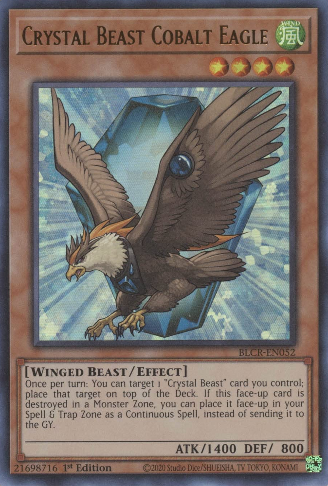 Crystal Beast Cobalt Eagle [BLCR-EN052] Ultra Rare | Arkham Games and Comics