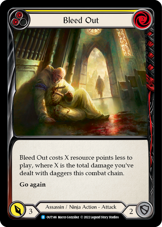 Bleed Out (Yellow) [OUT146] (Outsiders)  Rainbow Foil | Arkham Games and Comics