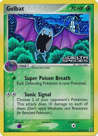 Golbat (43/113) (Stamped) [EX: Delta Species] | Arkham Games and Comics