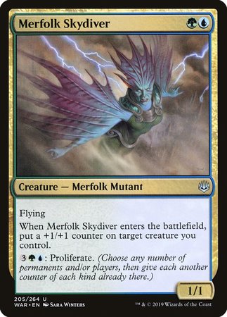 Merfolk Skydiver [War of the Spark] | Arkham Games and Comics