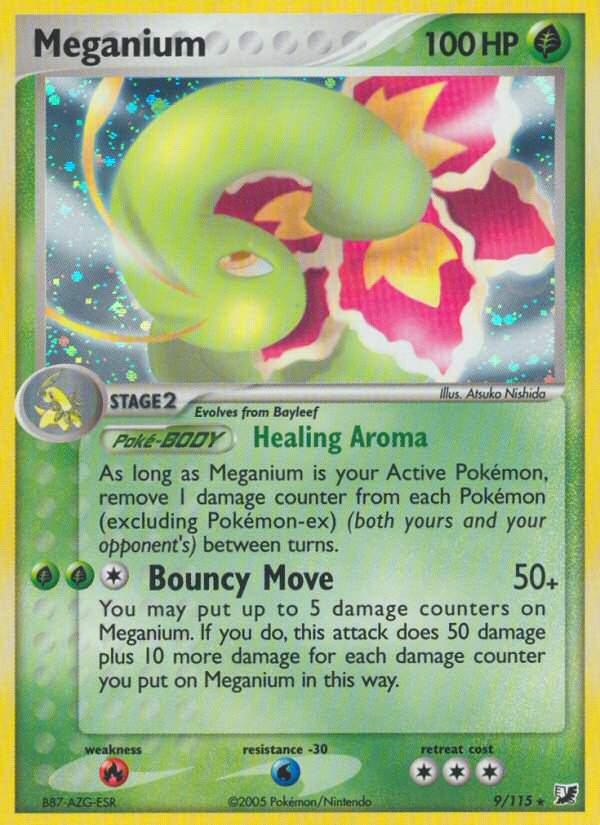 Meganium (9/115) [EX: Unseen Forces] | Arkham Games and Comics