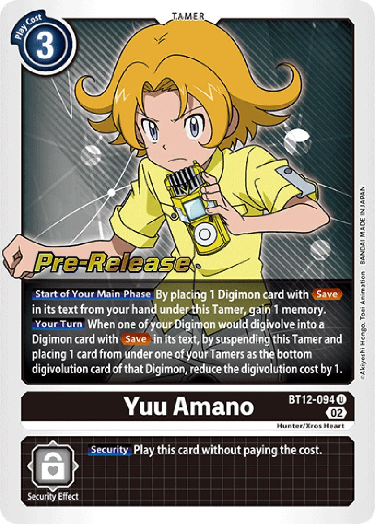 Yuu Amano [BT12-094] [Across Time Pre-Release Cards] | Arkham Games and Comics