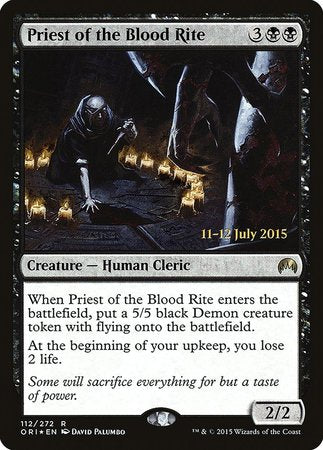 Priest of the Blood Rite [Magic Origins Promos] | Arkham Games and Comics