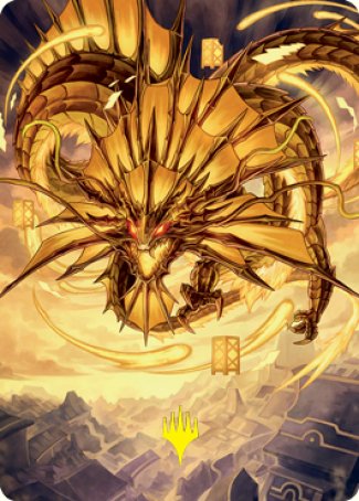 Ao, the Dawn Sky 2 Art Card (Gold-Stamped Signature) [Kamigawa: Neon Dynasty Art Series] | Arkham Games and Comics