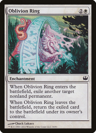 Oblivion Ring [Duel Decks: Knights vs. Dragons] | Arkham Games and Comics