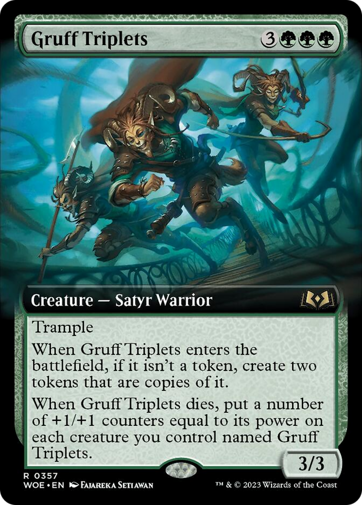 Gruff Triplets (Extended Art) [Wilds of Eldraine] | Arkham Games and Comics