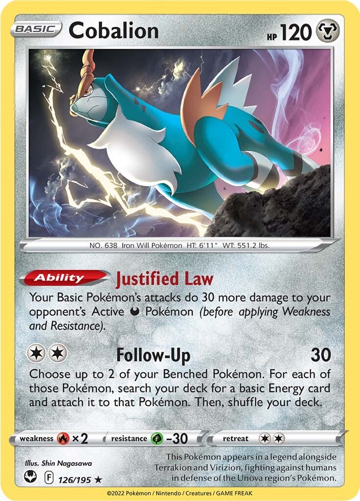 Cobalion (126/195) [Sword & Shield: Silver Tempest] | Arkham Games and Comics
