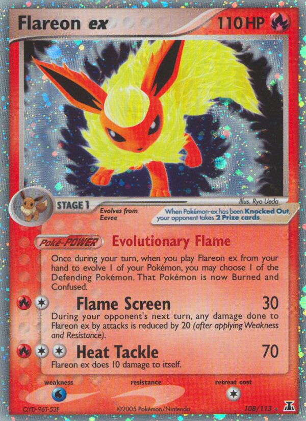 Flareon ex (108/113) [EX: Delta Species] | Arkham Games and Comics