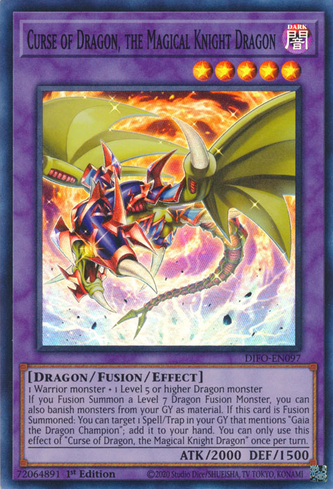 Curse of Dragon, the Magical Knight Dragon [DIFO-EN097] Super Rare | Arkham Games and Comics