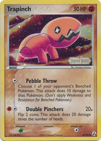 Trapinch (67/92) (Stamped) [EX: Legend Maker] | Arkham Games and Comics