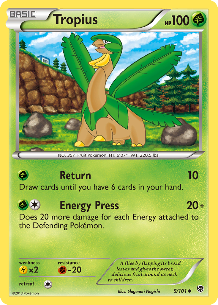 Tropius (5/101) [Black & White: Plasma Blast] | Arkham Games and Comics