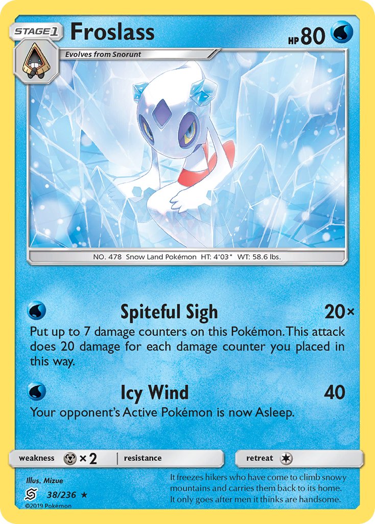 Froslass (38/236) (Theme Deck Exclusive) [Sun & Moon: Unified Minds] | Arkham Games and Comics