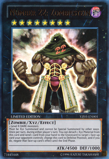 Number 22: Zombiestein [YZ03-EN001] Ultra Rare | Arkham Games and Comics