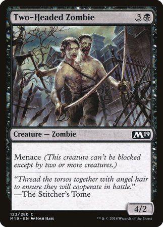 Two-Headed Zombie [Core Set 2019] | Arkham Games and Comics