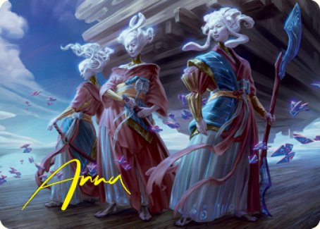 Guardians of Oboro Art Card (Gold-Stamped Signature) [Kamigawa: Neon Dynasty Art Series] | Arkham Games and Comics