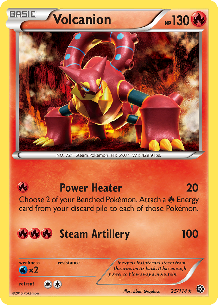 Volcanion (25/114) [XY: Steam Siege] | Arkham Games and Comics