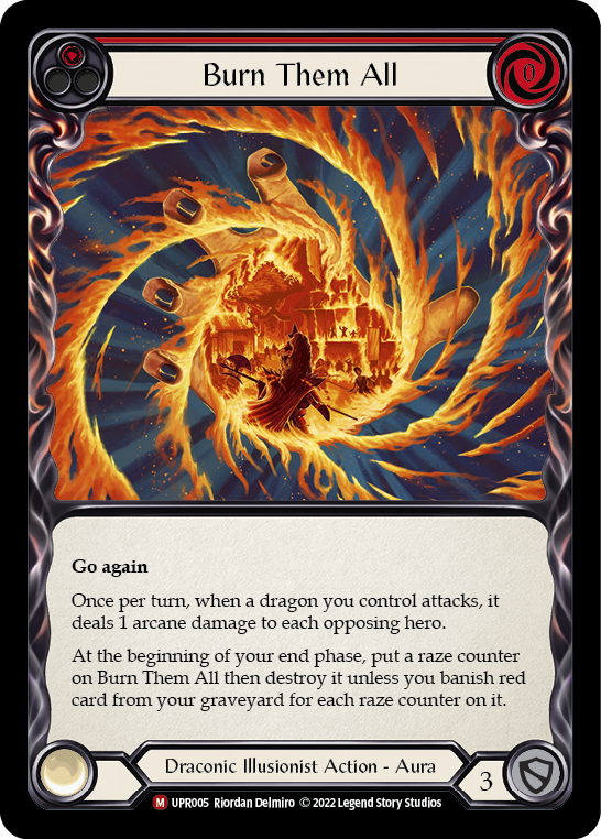 Burn Them All [UPR005] (Uprising)  Rainbow Foil | Arkham Games and Comics