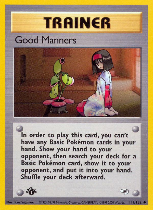 Good Manners (111/132) [Gym Heroes 1st Edition] | Arkham Games and Comics