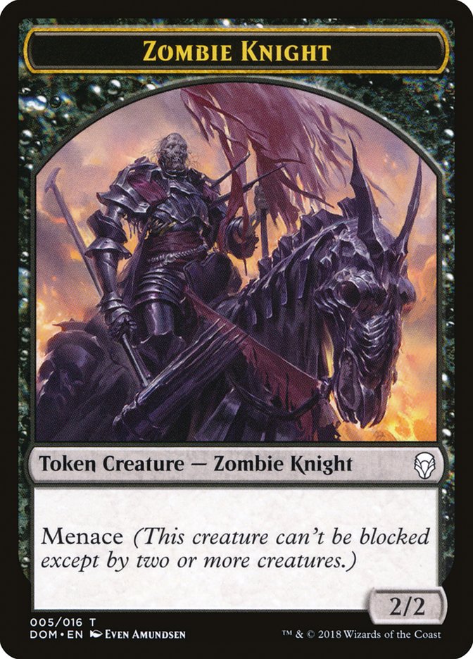 Zombie Knight [Dominaria Tokens] | Arkham Games and Comics