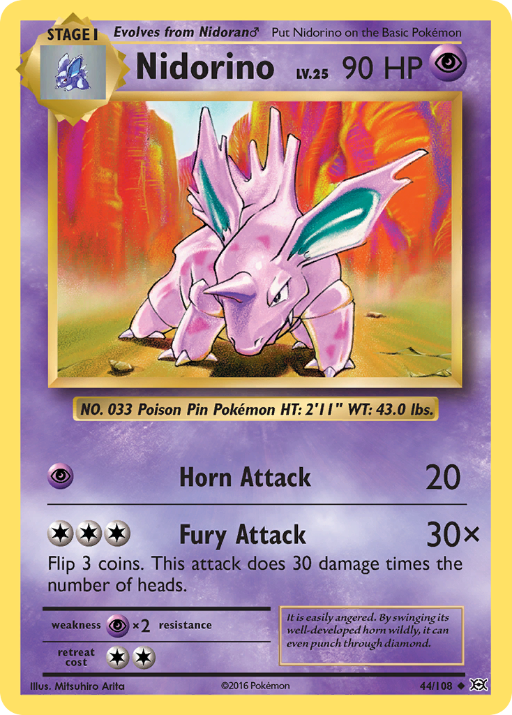 Nidorino (44/108) [XY: Evolutions] | Arkham Games and Comics