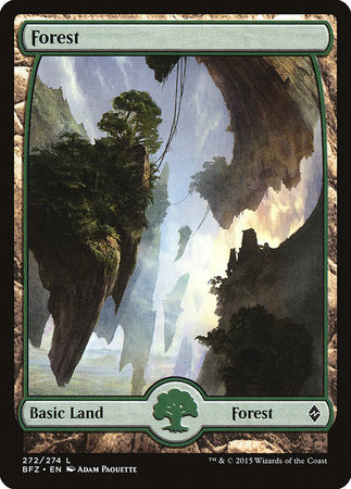 Forest (272) - Full Art [Battle for Zendikar] | Arkham Games and Comics