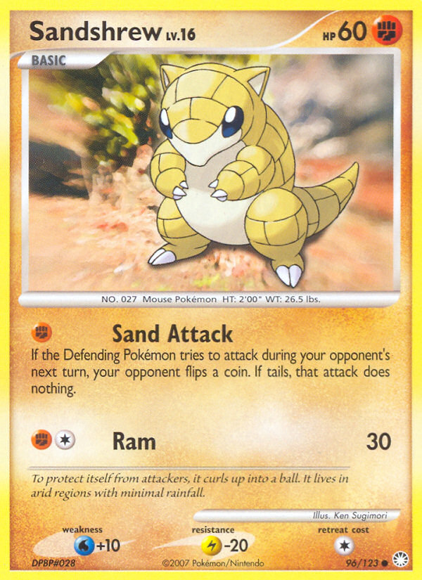 Sandshrew (96/123) [Diamond & Pearl: Mysterious Treasures] | Arkham Games and Comics