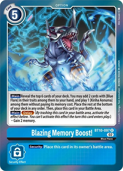 Blazing Memory Boost! [BT10-097] [Revision Pack Cards] | Arkham Games and Comics