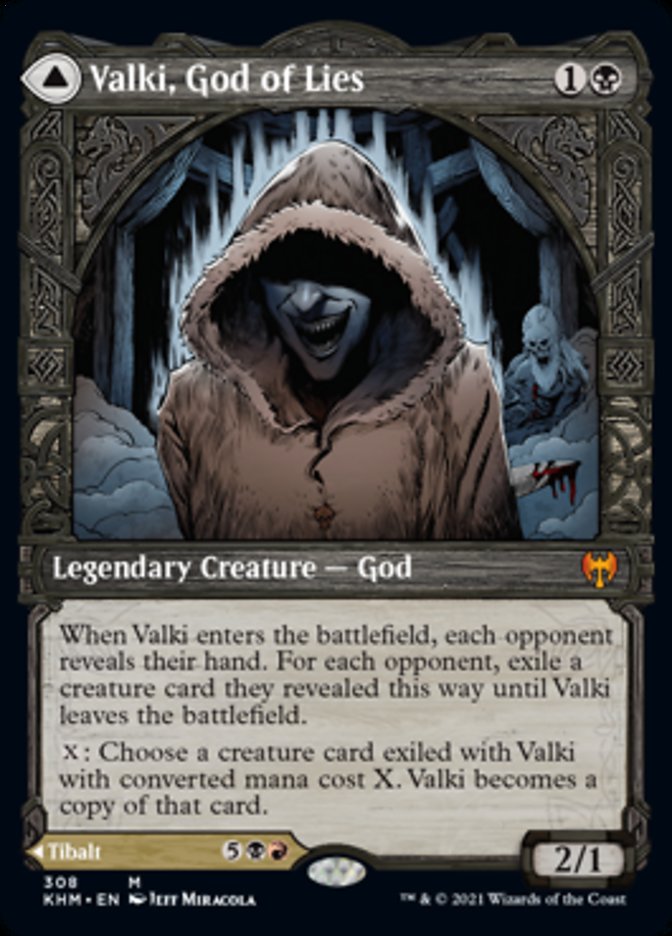 Valki, God of Lies // Tibalt, Cosmic Impostor (Showcase) [Kaldheim] | Arkham Games and Comics