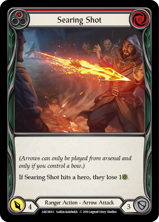 Searing Shot (Red) [ARC069-C] (Arcane Rising)  1st Edition Rainbow Foil | Arkham Games and Comics