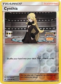 Cynthia (119/156) (Regional Championship Promo) [Sun & Moon: Ultra Prism] | Arkham Games and Comics