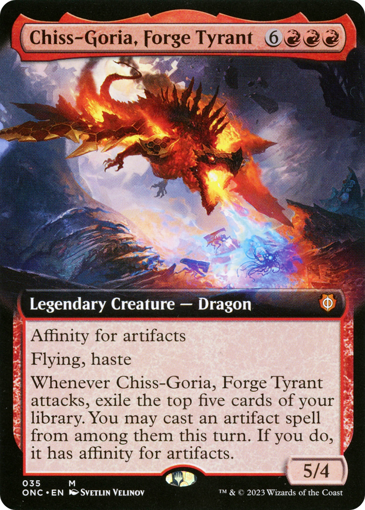 Chiss-Goria, Forge Tyrant (Extended Art) [Phyrexia: All Will Be One Commander] | Arkham Games and Comics