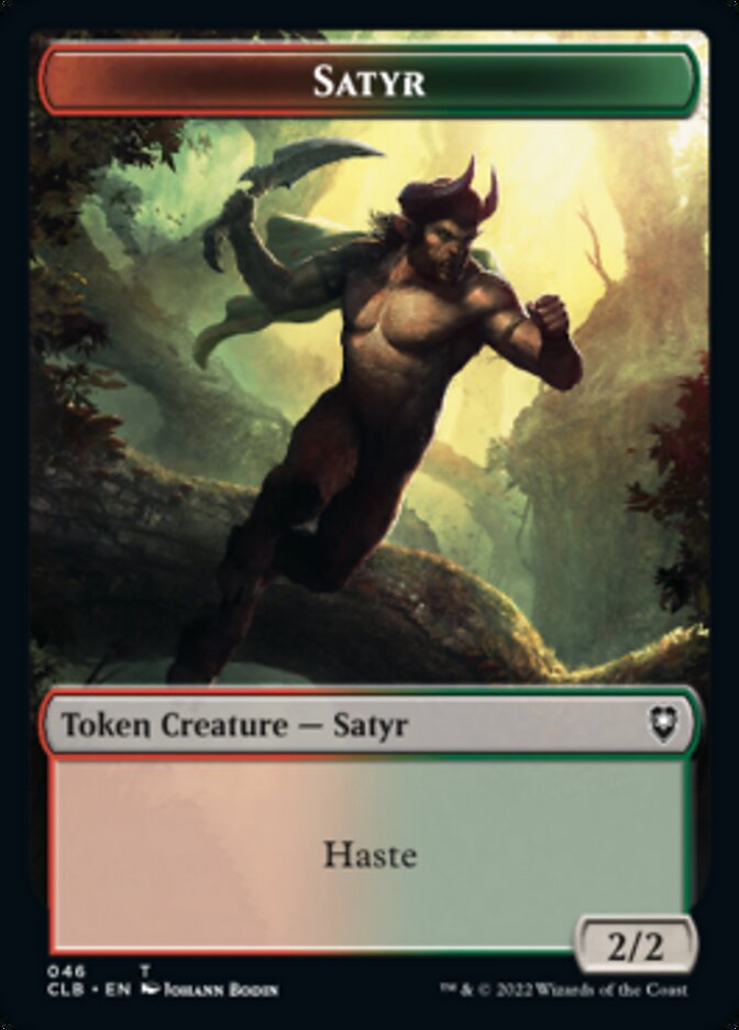 Satyr // Beast Double-sided Token [Commander Legends: Battle for Baldur's Gate Tokens] | Arkham Games and Comics