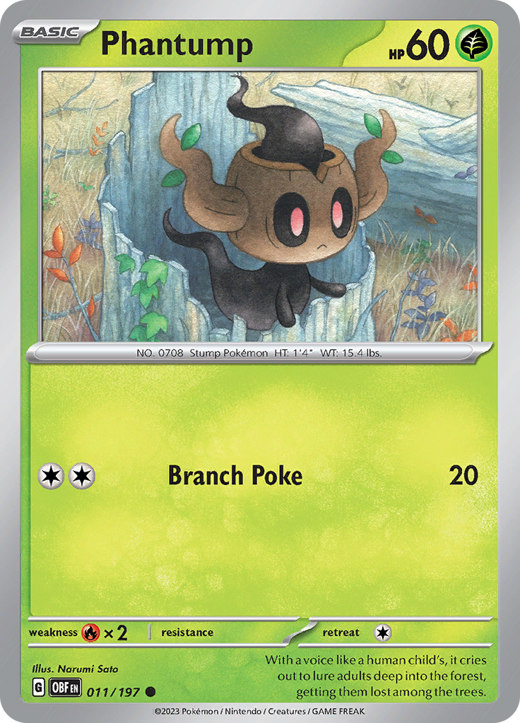 Phantump (011/197) [Scarlet & Violet: Obsidian Flames] | Arkham Games and Comics