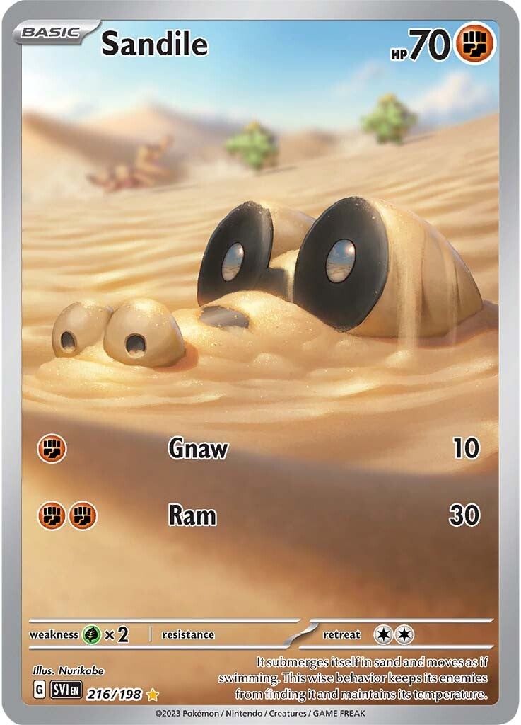 Sandile (216/198) [Scarlet & Violet: Base Set] | Arkham Games and Comics