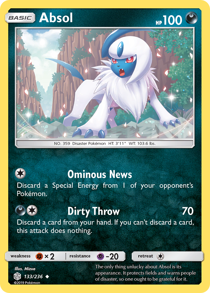 Absol (133/236) [Sun & Moon: Cosmic Eclipse] | Arkham Games and Comics