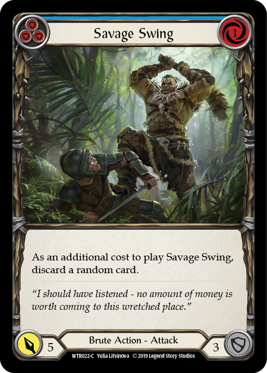 Savage Swing (Blue) [WTR022-C] (Welcome to Rathe)  Alpha Print Normal | Arkham Games and Comics