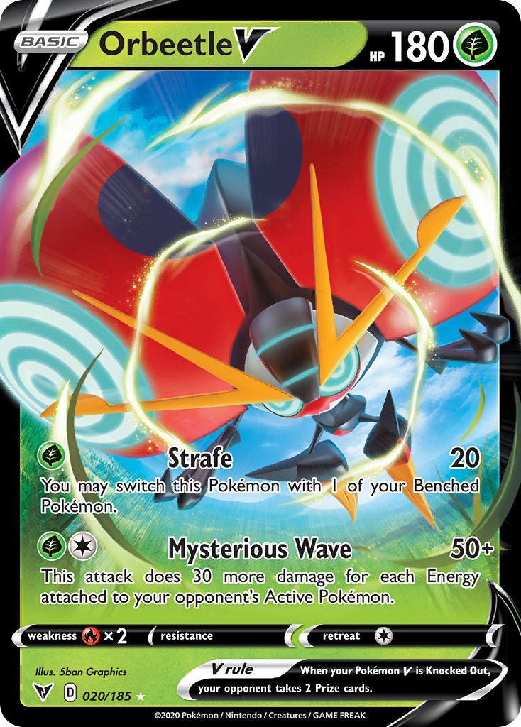 Orbeetle V (020/185) [Sword & Shield: Vivid Voltage] | Arkham Games and Comics