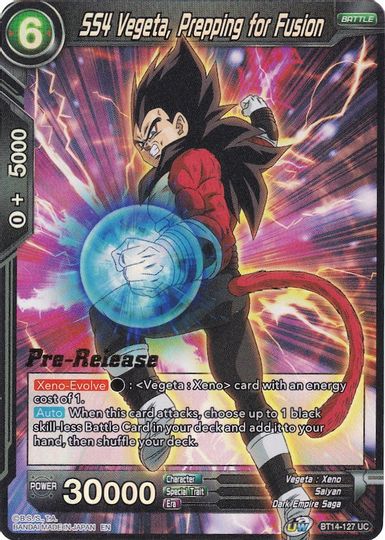 SS4 Vegeta, Prepping for Fusion (BT14-127) [Cross Spirits Prerelease Promos] | Arkham Games and Comics