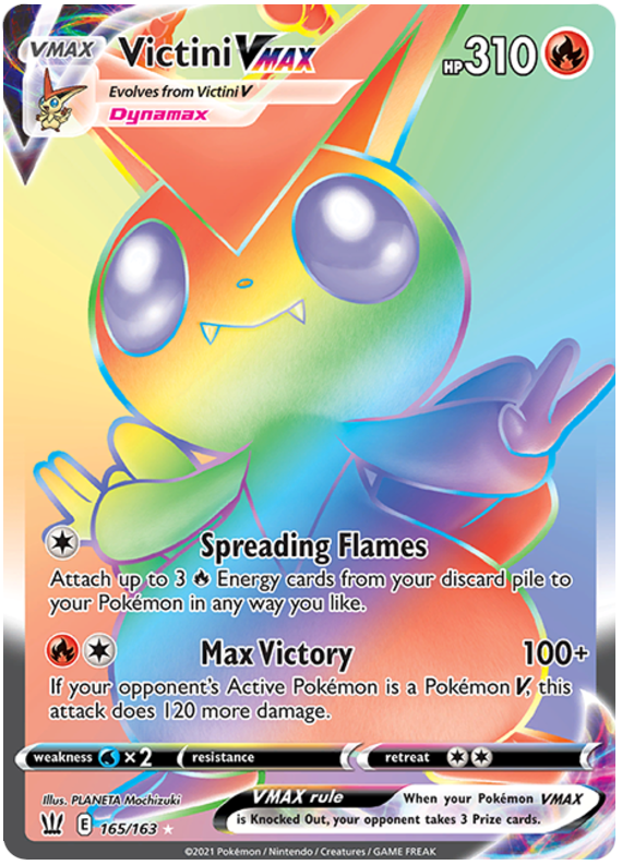 Victini VMAX (165/163) [Sword & Shield: Battle Styles] | Arkham Games and Comics