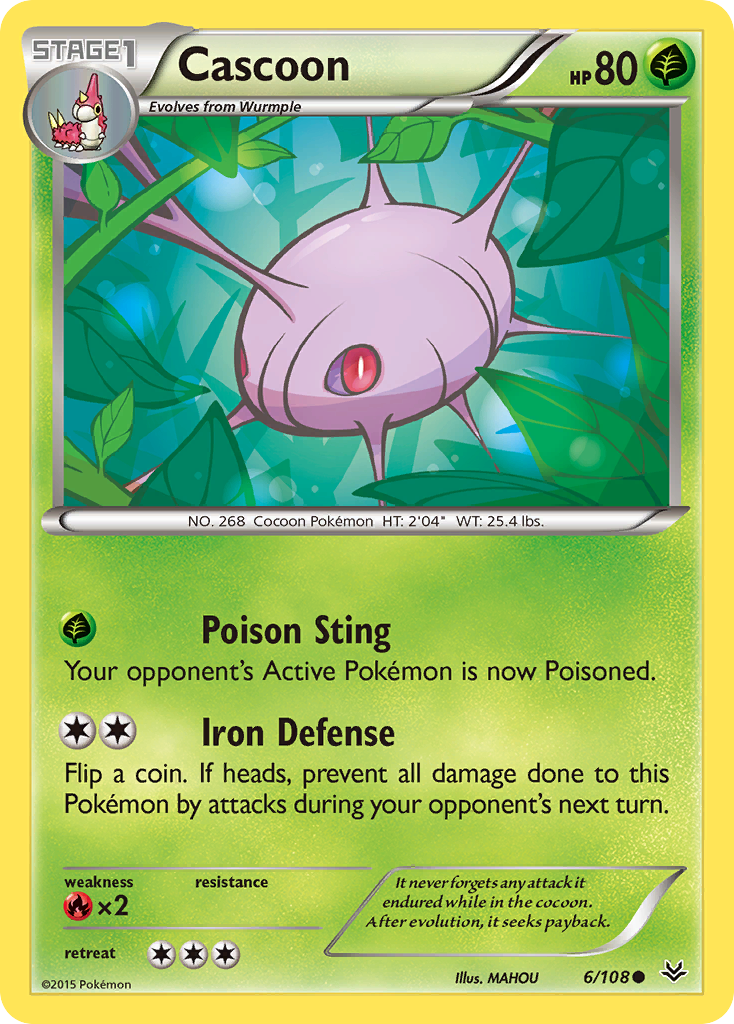 Cascoon (6/108) [XY: Roaring Skies] | Arkham Games and Comics